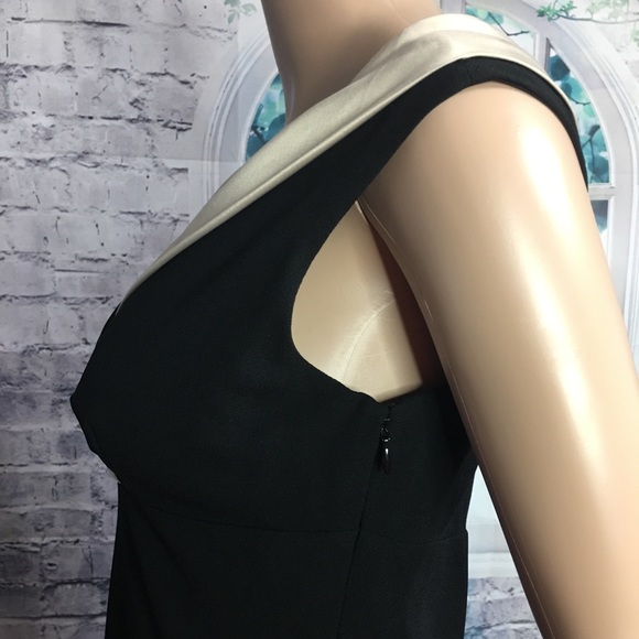 New Black & Beige Dress By Ann Taylor Petites - Picture 5 of 8